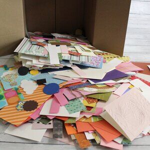 Scrapbook Cardstock Paper Die Cut Pieces Mixed Craft Lot 5 lbs